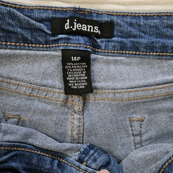 D.jeans Women's Blue Jeans Capri Size 14P - Picture 4 of 7